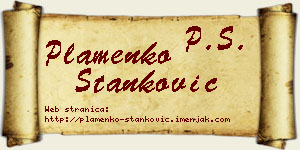 Plamenko Stanković vizit kartica